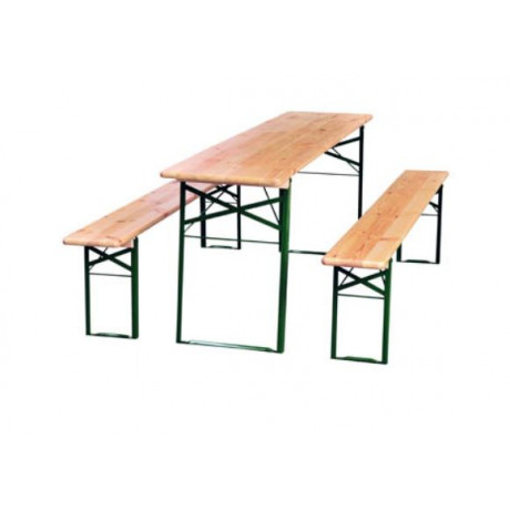 Pivní set, zahradní posezení - Stůl 110x50 cm + 2 lavice 110x25 cm - borovice/UV lak