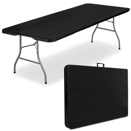 Skládací / rozkládací stůl 180x75 cm - Černý