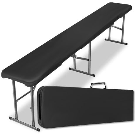 Skládací lavice 180x30 cm - černá